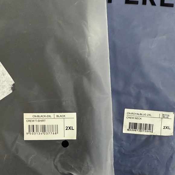 Built Different Men's 2 Pack Premium Crew Neck Tees-Size 2XL-Royal Blue & Black - Picture 5 of 5